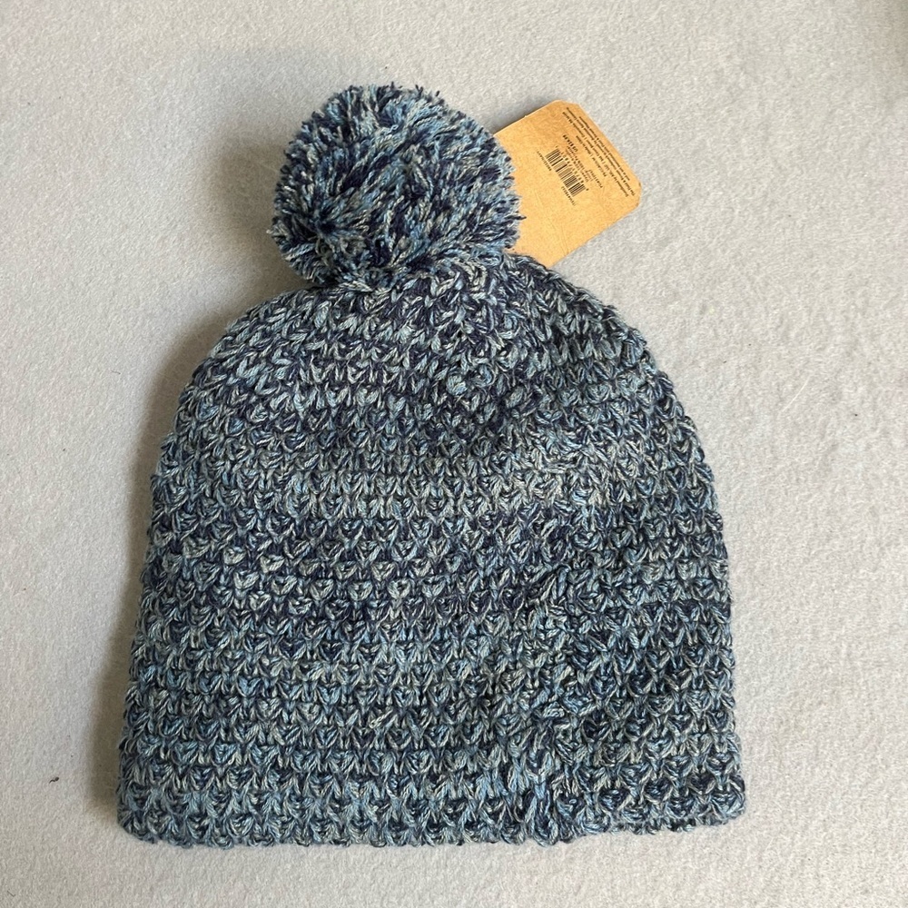 Field & Stream Blue Knit Beanie with Pom Pom